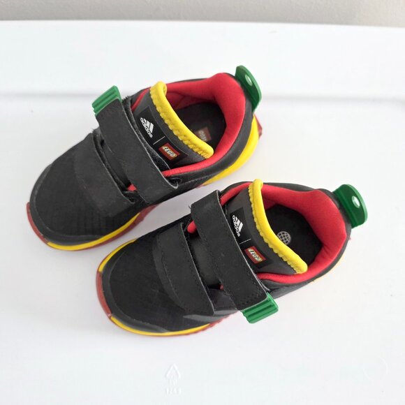 ADIDAS x LEGO Collab Toddler Sport Sneaker Hook & Loop Primary Colors Baby Shoes - Picture 2 of 11
